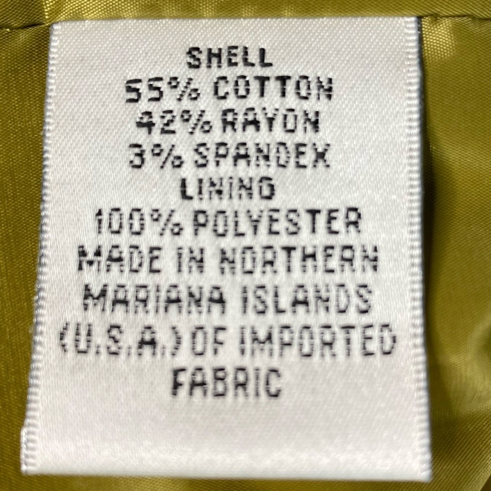 Talbots Three Button Cotton Blend Green Blazer (Plus Size 16W Petite) - Picture 11 of 13